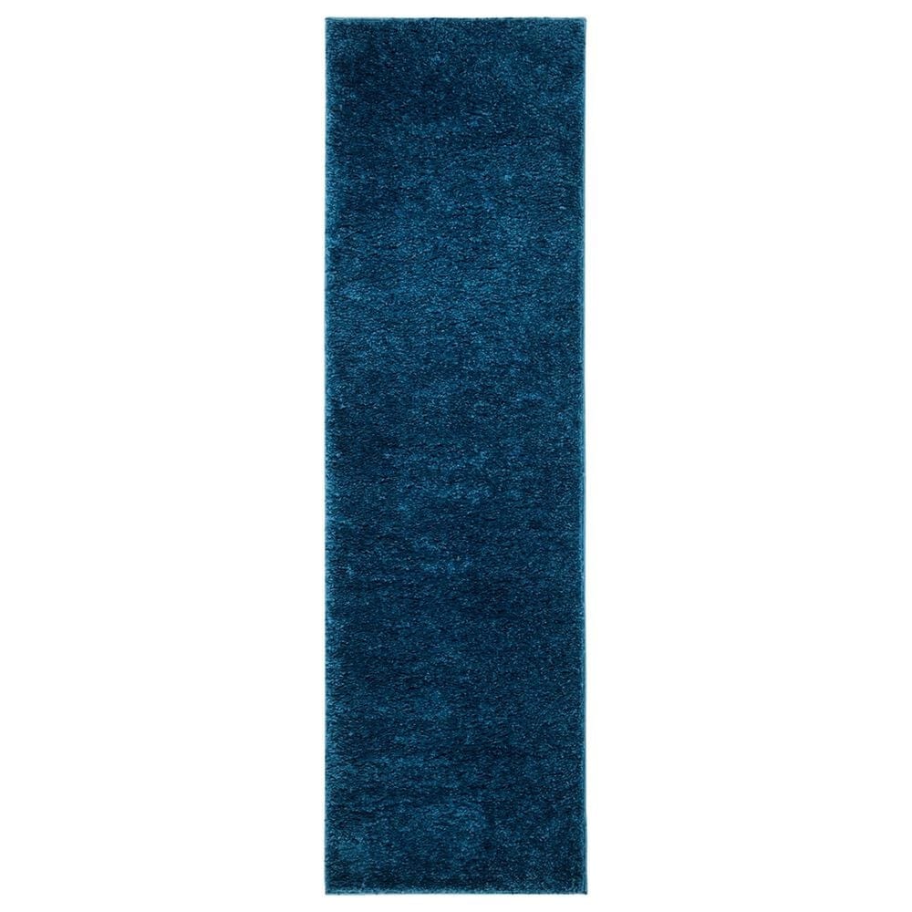 Safavieh August Shag AUG900N 2"3" x 8" Navy Runner, , large