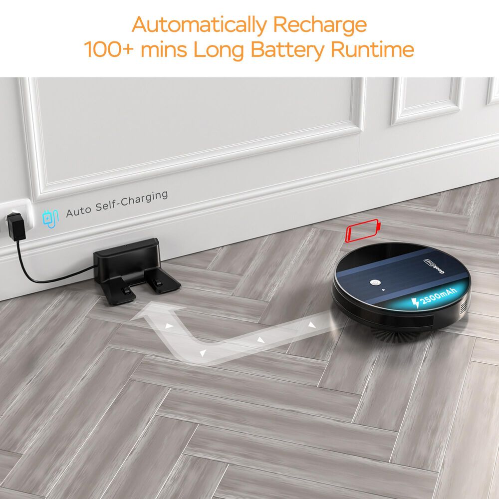HOMLUX G6 Smart Robot Vacuum Cleaner in Black, , large