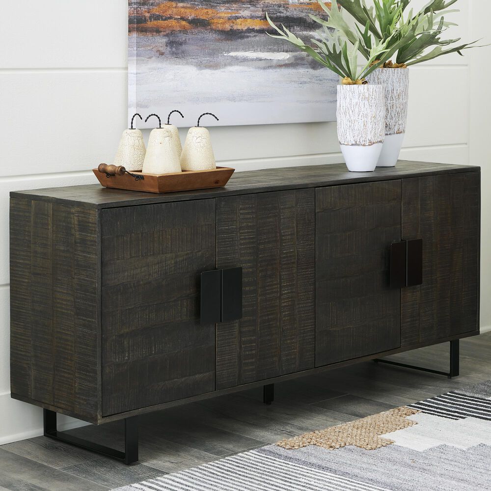 Ashley Kevmart Accent Cabinet in Grayish Brown and Black, , large
