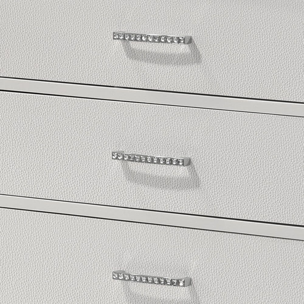 Crown Mark Amalia 6-Drawer Dresser in White, , large