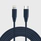 The Mighty Mount 2 Meter Rugged Braided USB Type C Cable in Navy Blue, , large