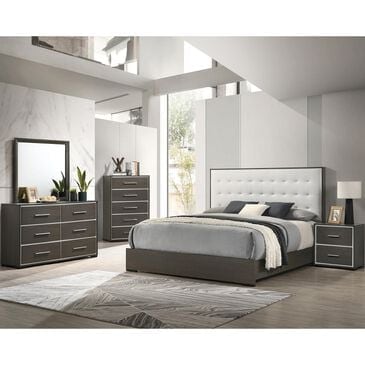 Crown Mark Sharpe Nightstand in Gray Brown, , large