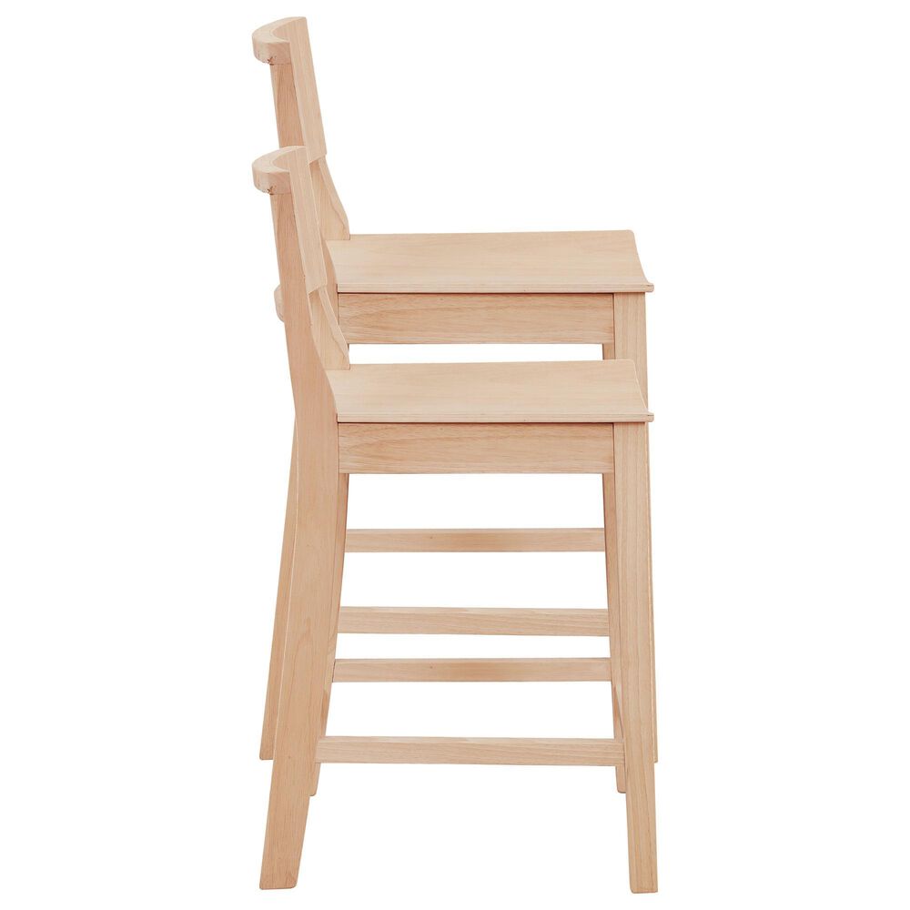 Linon Home Decor Devin Counter Stool in Unfinished (Set of 2), , large