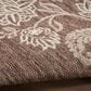 Nourison Garden Oasis Floral Mocha 6" x 9" Indoor/Outdoor Area Rug, , large