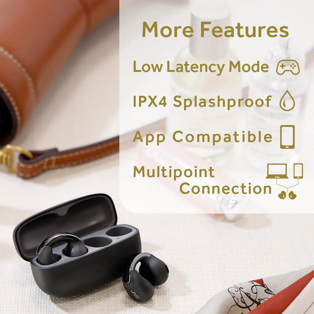 JVC Nearphones Open-Ear True Wireless Earbuds in Off White, , large