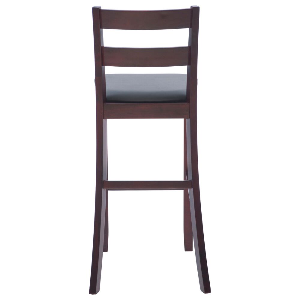 Linon Home Decor Torino Soho Bar Stool in Merlot, , large