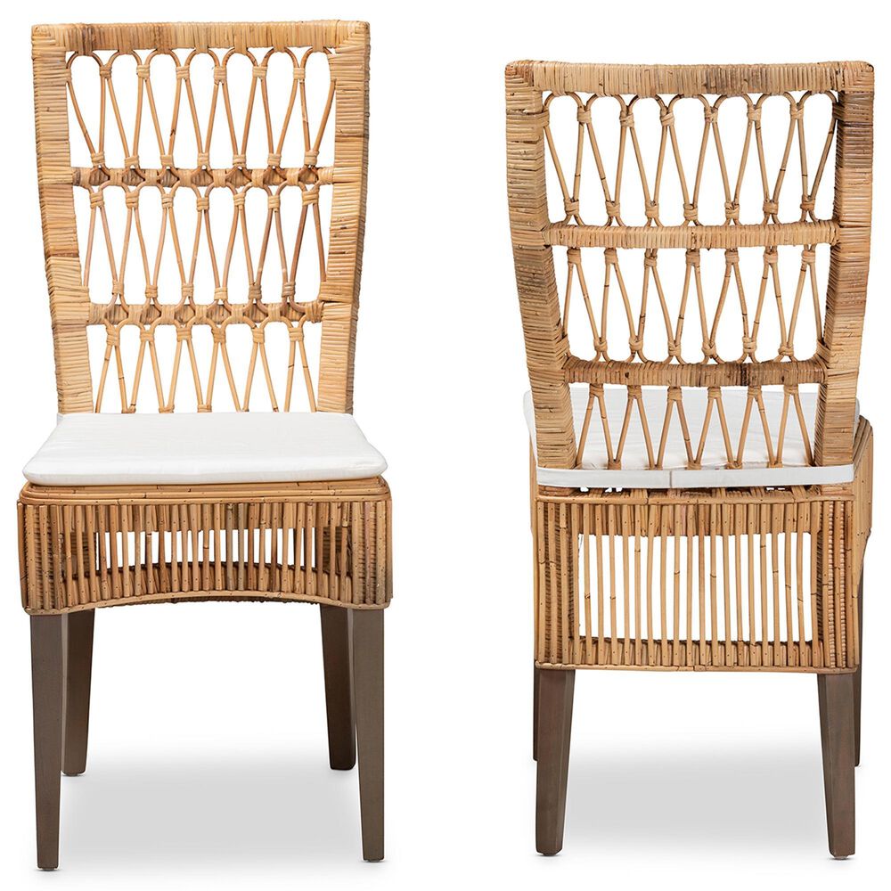 Baxton Studio Sullivan Side Chair in Natural Brown (Set of 2), , large