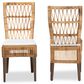 Baxton Studio Sullivan Side Chair in Natural Brown (Set of 2), , large