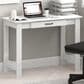 HOMLUX 39" Writing Desk with Drawer in White, , large
