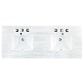 James Martin Vanities Brookfield 60" Double Bathroom Vanity in Pecan with 3 cm Arctic Fall Solid Surface Top and Rectangular Sinks, , large