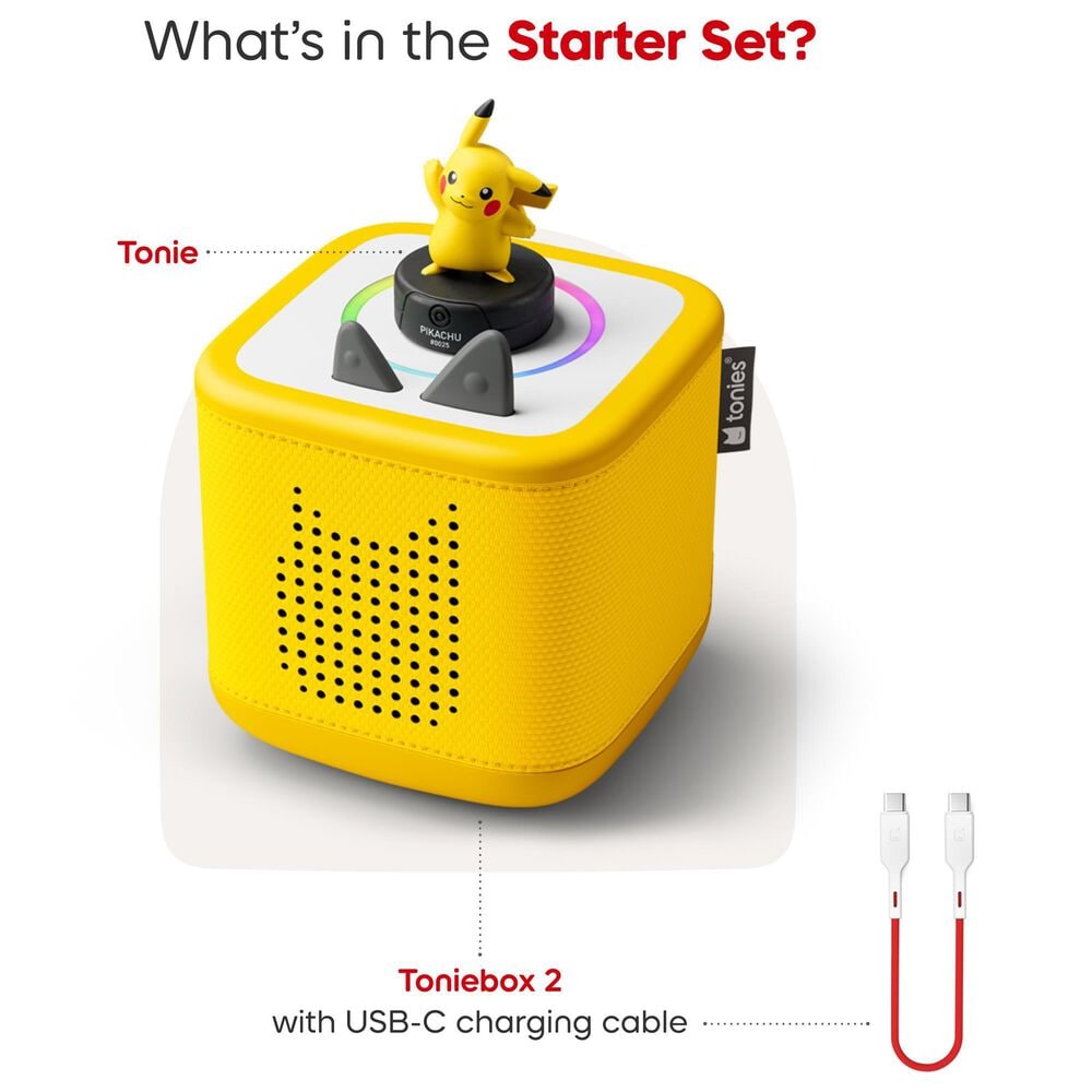 Tonies Pikachu Toniebox 2 Audio Player Starter Set in Lightning Yellow, , large