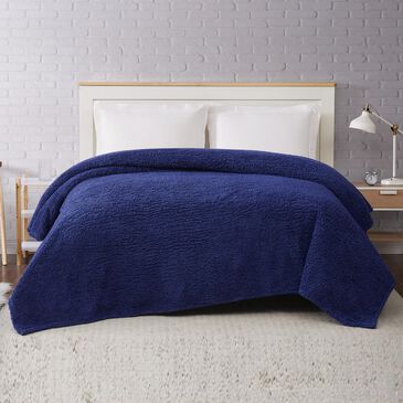 Pem America Brooklyn Loom Marshmallow Twin XL Blanket in Navy, , large