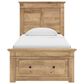 Ashley Makidern 4-Piece Twin Storage Bedroom Set with Drawer in Natural Brown, , large