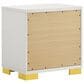 Pacific Landing Marceline 2-Drawer Nightstand in White and Gold, , large