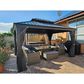 HOMLUX 14-ft x 11-ft Double Roof Outdoor Gazebo Gray Gazebo with Hardtop Roof (Screen Included), , large