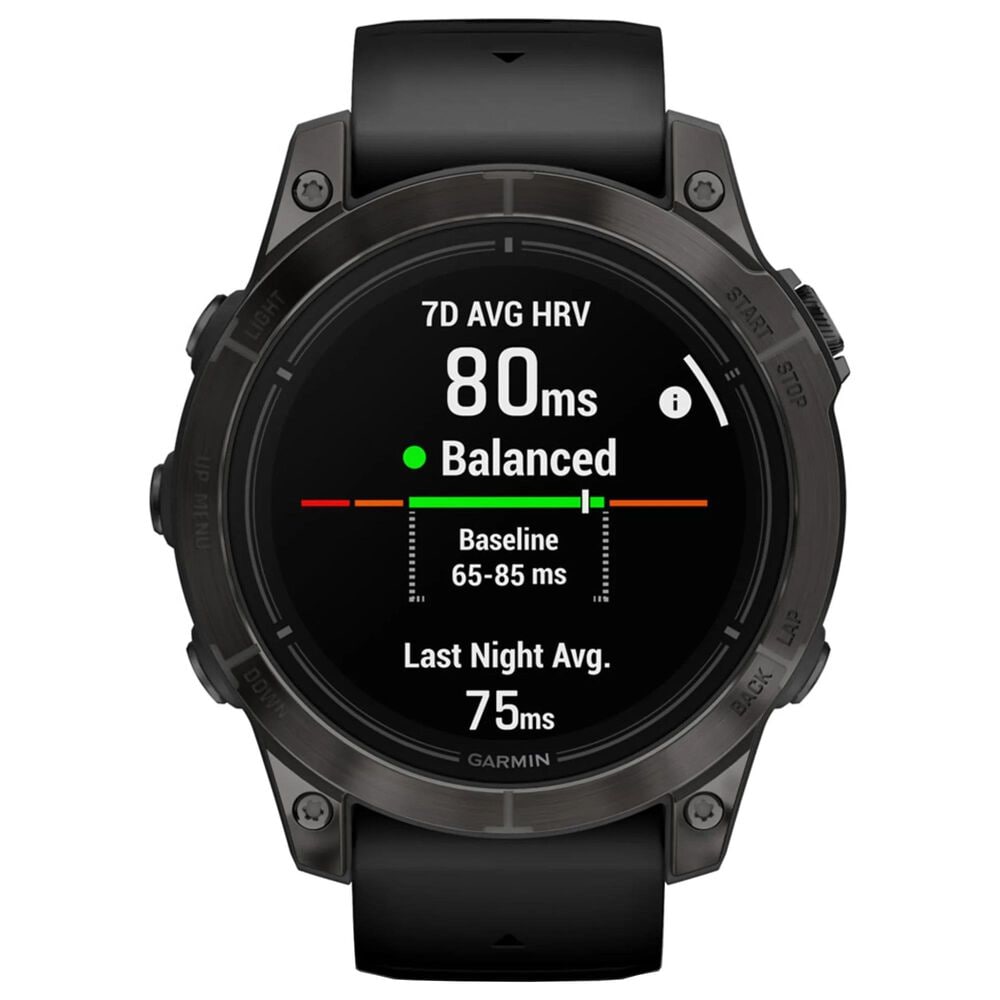 Garmin Epix Pro &#40;Gen 2&#41; - Sapphire Edition Smartwatch 47mm Carbon Gray DLC Titanium Case with Black Band, , large