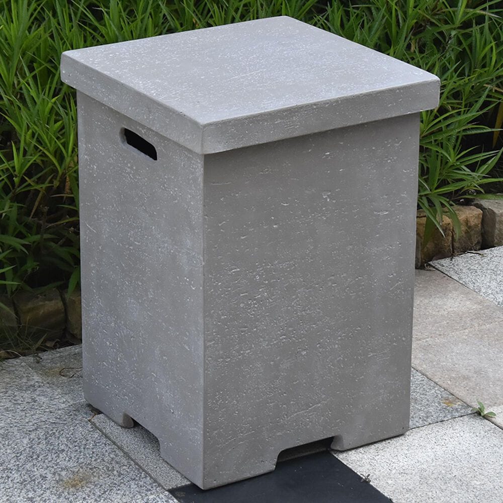 Elementi Fire 20&quot; Square Tank Cover in Gray, , large