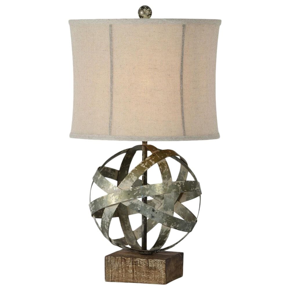 Southern Lighting Baldwyn Table Lamp in Silver and Brown, , large