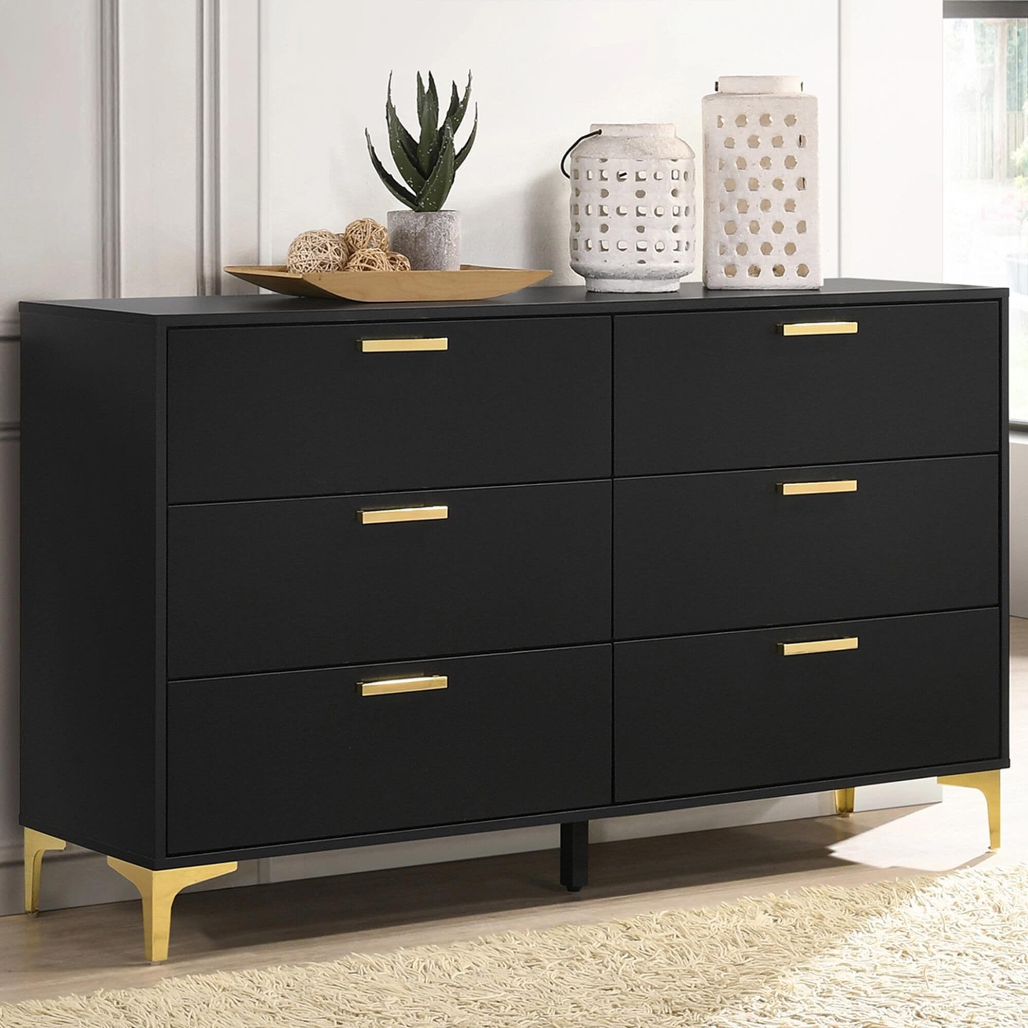 Gold and black sales dresser
