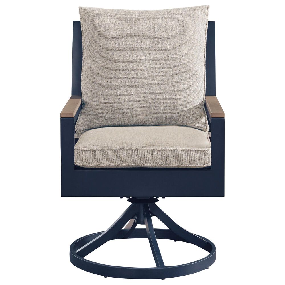 Ashley East Beach 7-Piece Patio Rectangular Dining Set in Navy Blue and Driftwood, , large