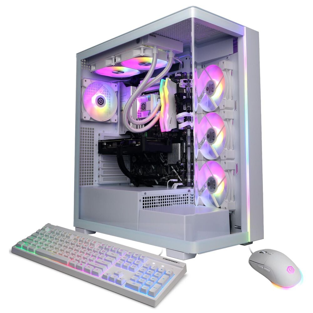 CyberPowerPC Gamer Supreme Gaming Desktop | Intel Core Ultra 9 285 - 32GB RAM - NVIDIA GeForce RTX 5060 Ti Graphics - 2TB SSD in White, , large