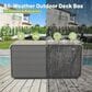 HOMLUX 260 Gal. Outdoor Storage Deck Box with Lock and Wheels in Gray, , large