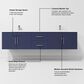 Lexora Home Geneva 80" Double Bathroom Vanity in Navy Blue with 2 cm White Cultured Marble Top and Rectangular Sinks, , large