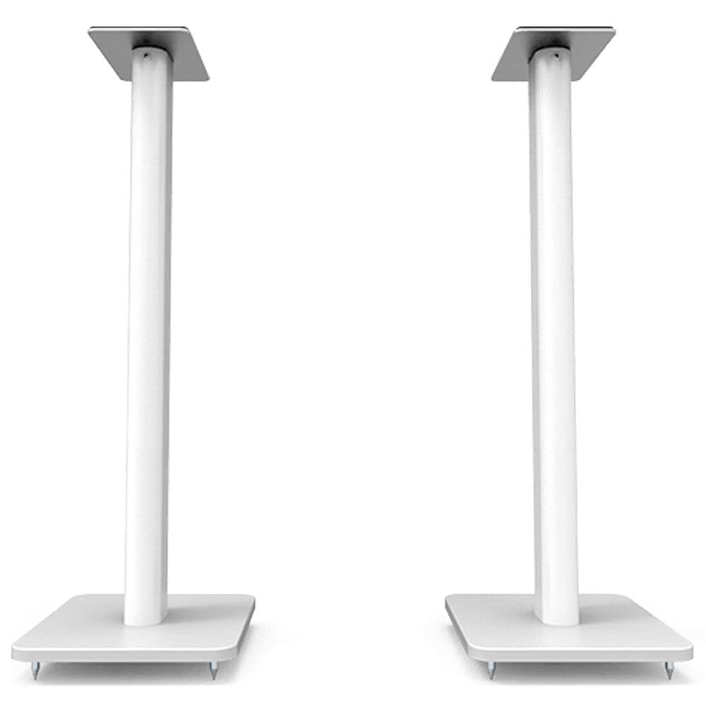 Kanto 26" Bookshelf Speaker Swiveling Floor Stands in Matte White (Set of 2), , large
