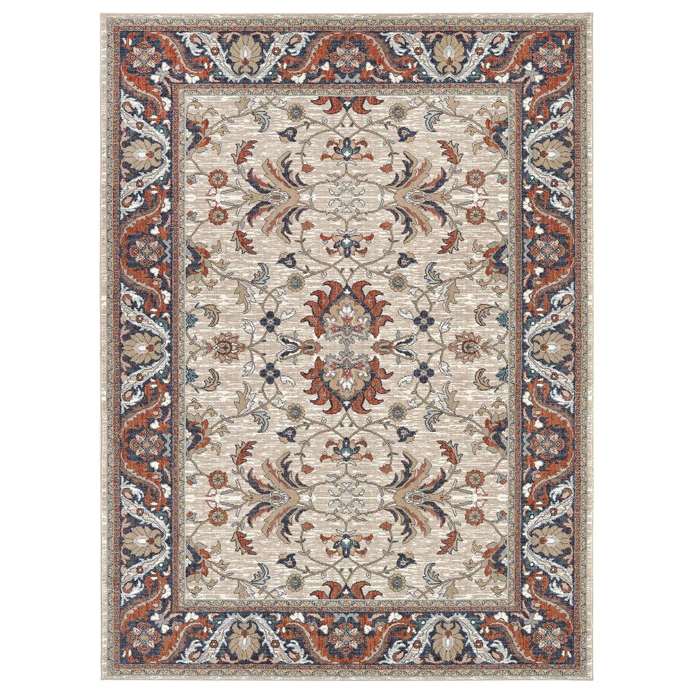Karastan Soiree Santorini 91972-70044 2'4" x 7'10" Alabaster Area Rug, , large