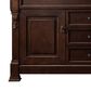 James Martin Vanities Brookfield 60" Single Bathroom Vanity in Burnished Mahogany with 3 cm Lime Delight Quartz Top and Rectangular Sink, , large
