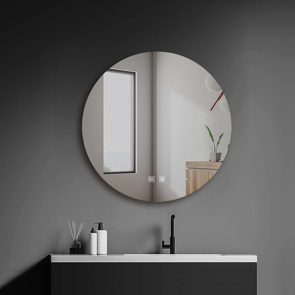 Lexora Home Nordica 28" Circular LED Vanity Mirror, , large