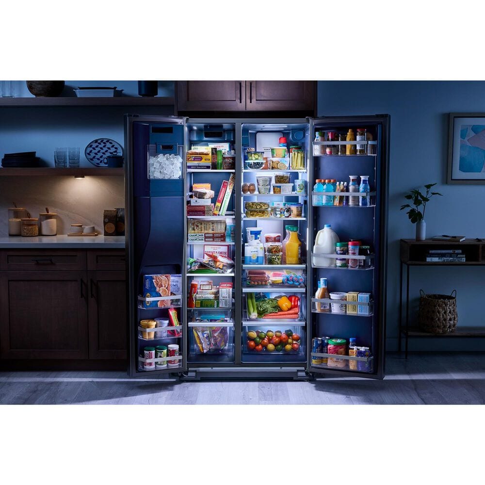 Maytag 28.7 Cu. Ft. Wide Full-Depth Side-by-Side Refrigerator in Fingerprint Resistant Stainless, , large