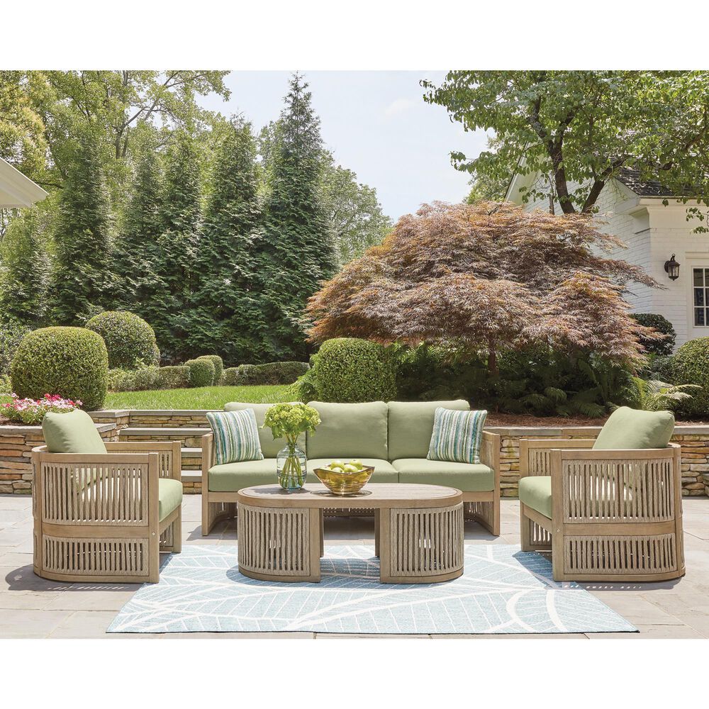 Ashley Serena Shores Patio Sofa in Green, , large