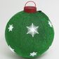 The Gerson Company 24" Collapsible Ball with Snowflake Design and LED Lights in Green, , large