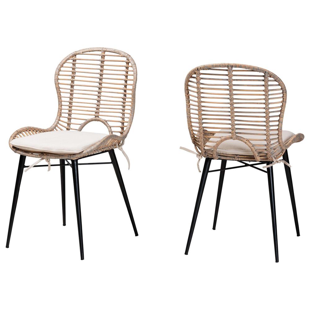 Baxton Studio Brenna Side Chair in Black and Greywashed (Set of 2), , large