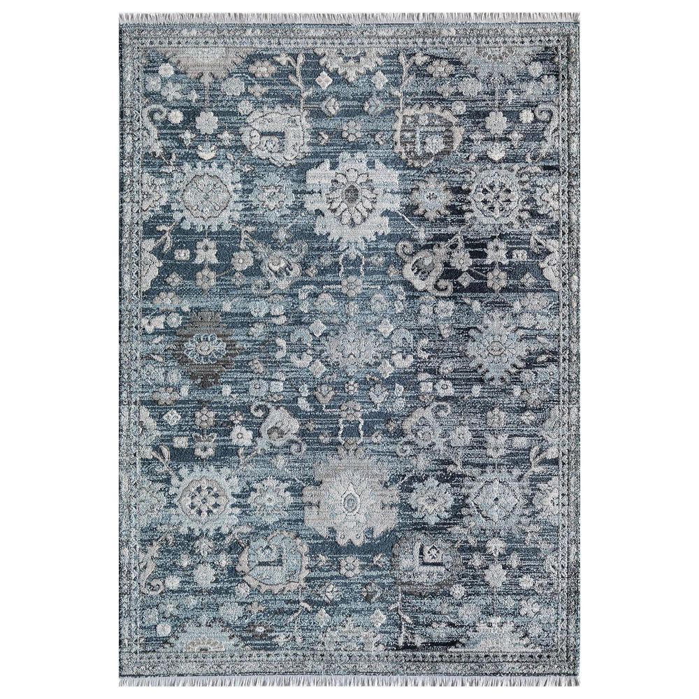 Rugs America Amari Smoked Gray 2"6" x 8" Black and Beige Runner, , large