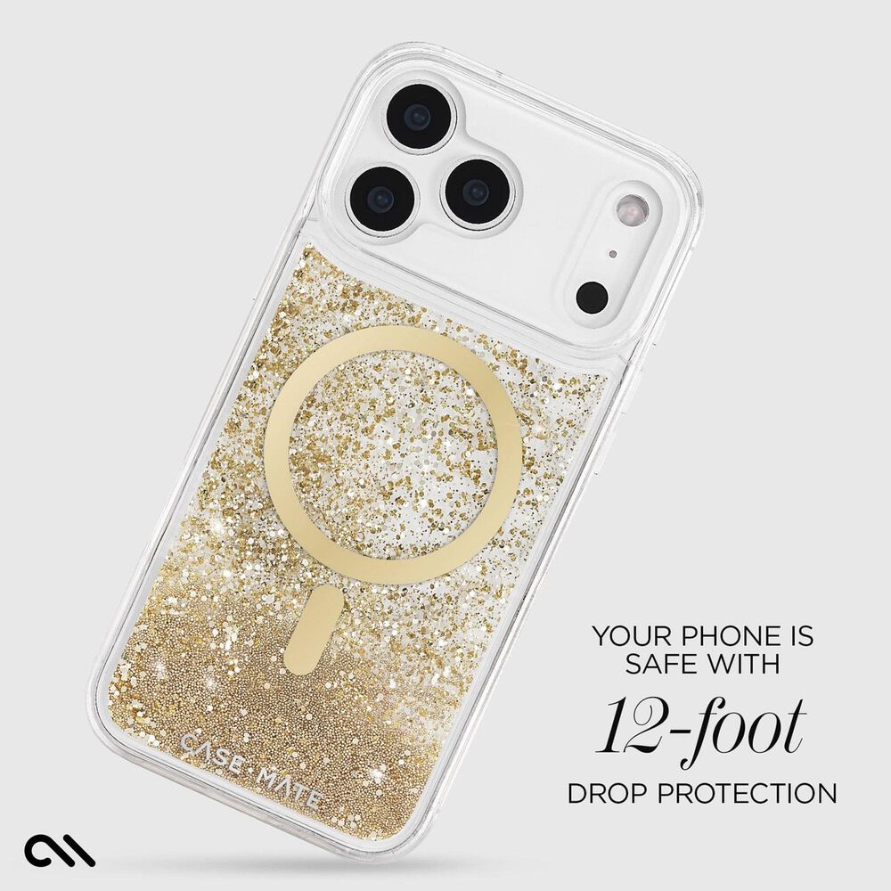 Case-Mate Waterfall MagSafe Case for iPhone 17 Pro Max in Gold, , large