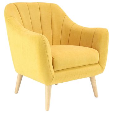 Maple and Jade Modern Accent Chair in Yellow, , large