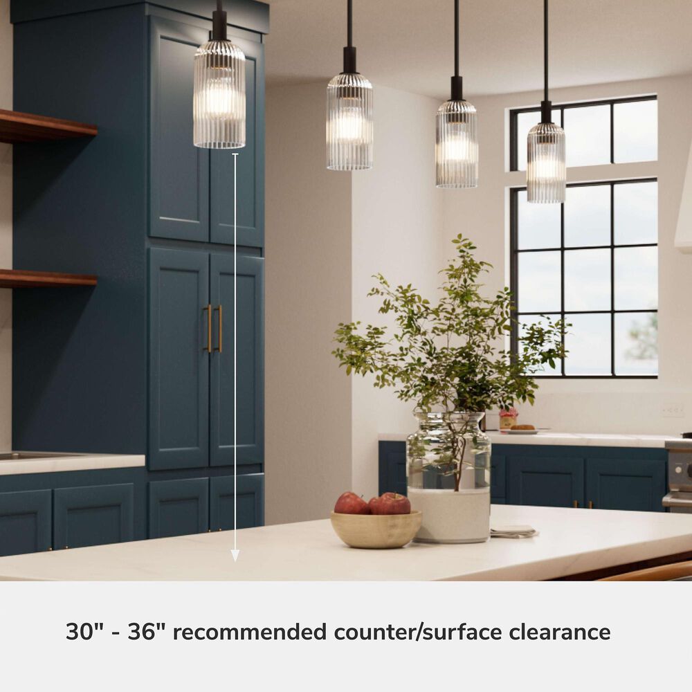 Hunter Beverly Glen Jasmine Roth 1-Light Mini Pendant in Matte Black, , large