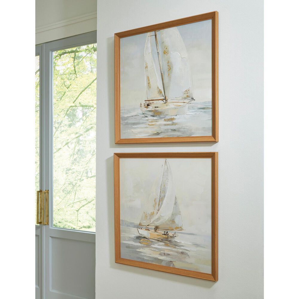 Ashley Winbrook 30" x 30" Wall Art in Gray and Tan (Set of 2), , large