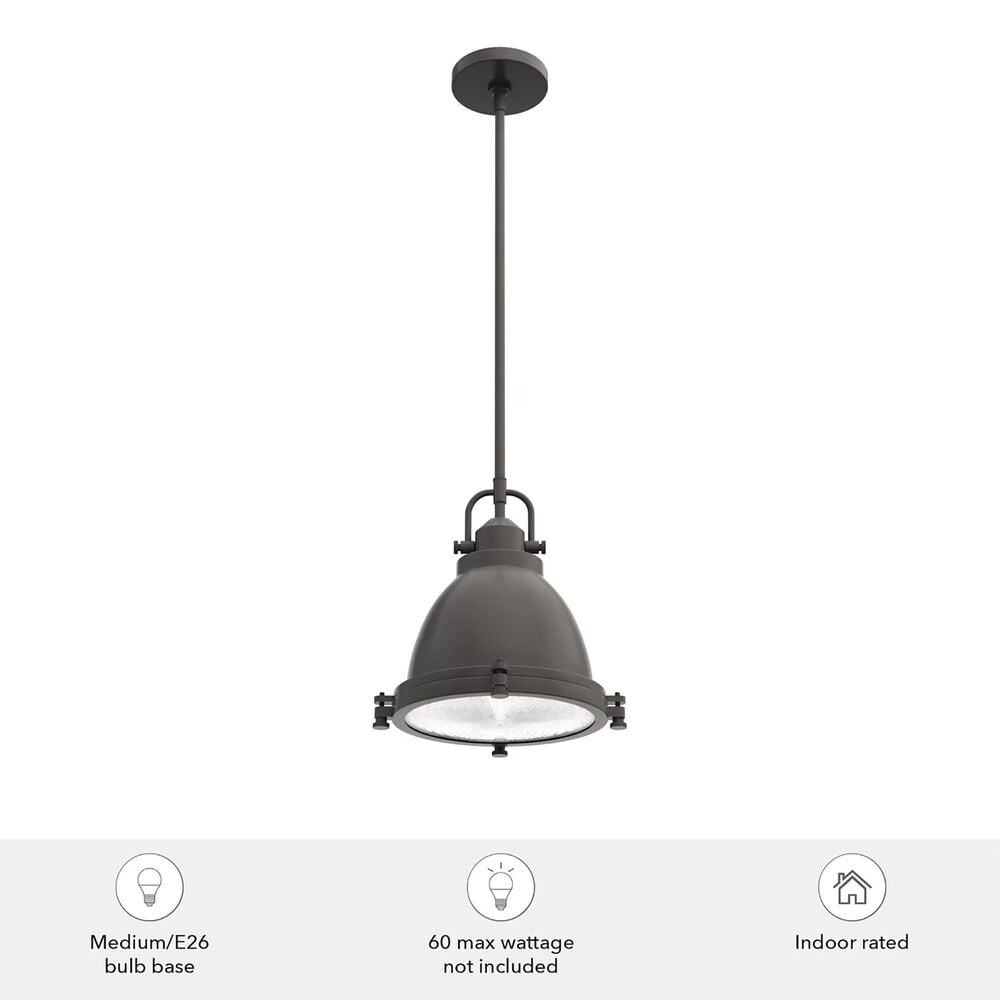 Hunter Bridgemoor 1-Light Pendant in Noble Bronze, , large