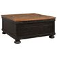 Ashley Valebeck Square Lift Top Coffee Table in Black and Brown, , large