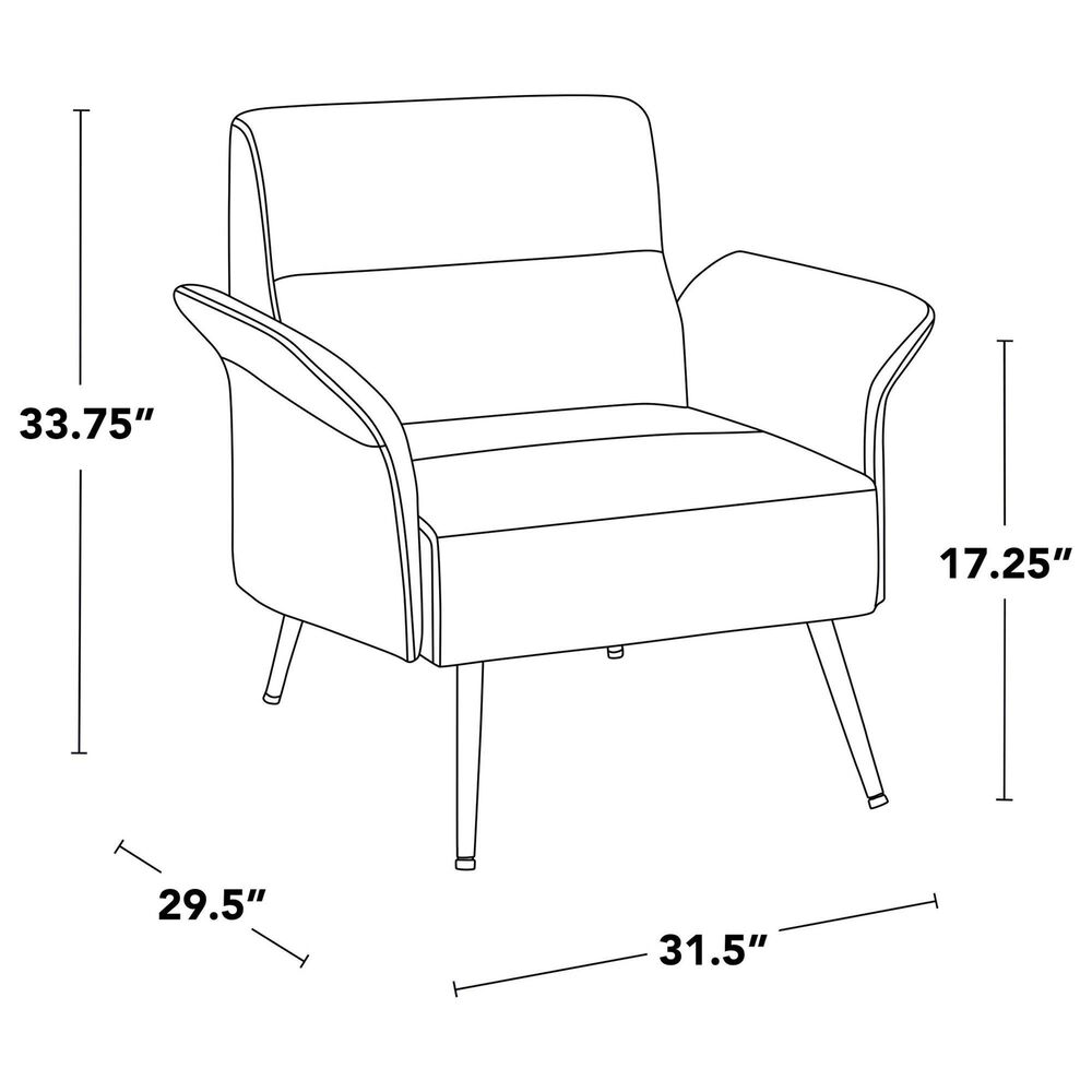 Lumisource Petal Accent Chair in Camel, , large