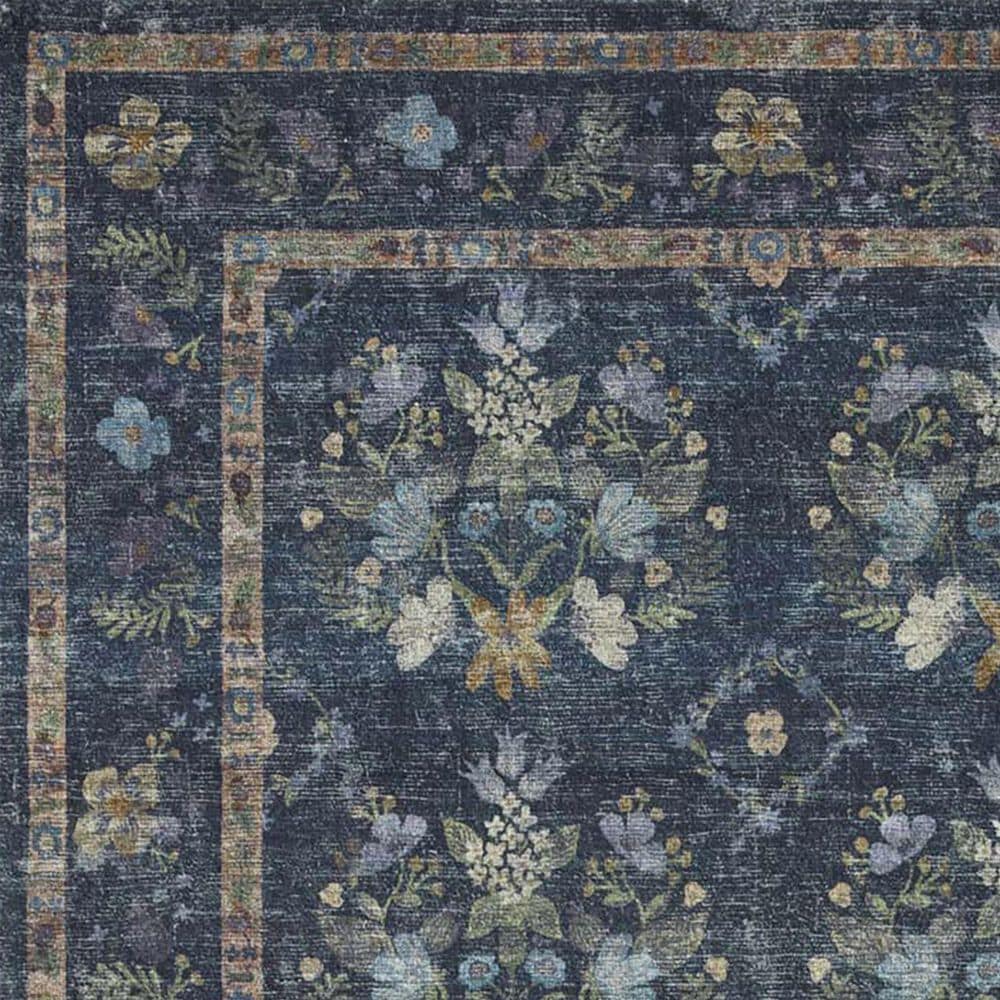 Rifle Paper Co. x Loloi Courtyard 2&#39;3&quot; x 3&#39;9&quot; Seville Navy Area Rug, , large