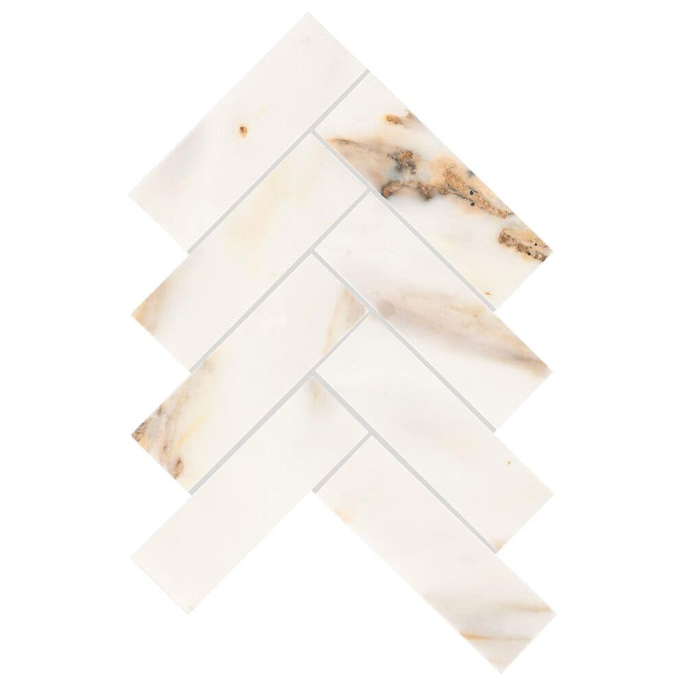Dal-Tile Gamma Bella 10" X 15" HERRING Natural Stone Mosaic Sheet, , large