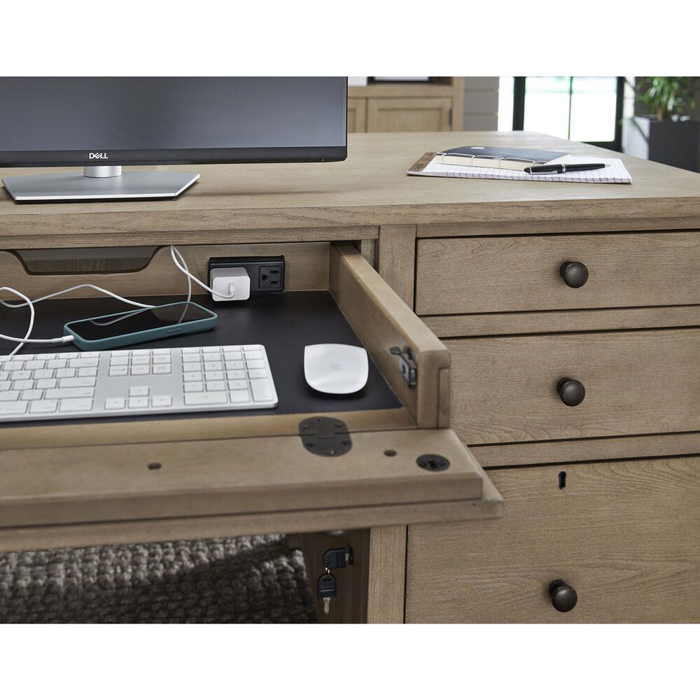 Riva Ridge Emerson 66&quot; Executive Desk in Light Elm, , large
