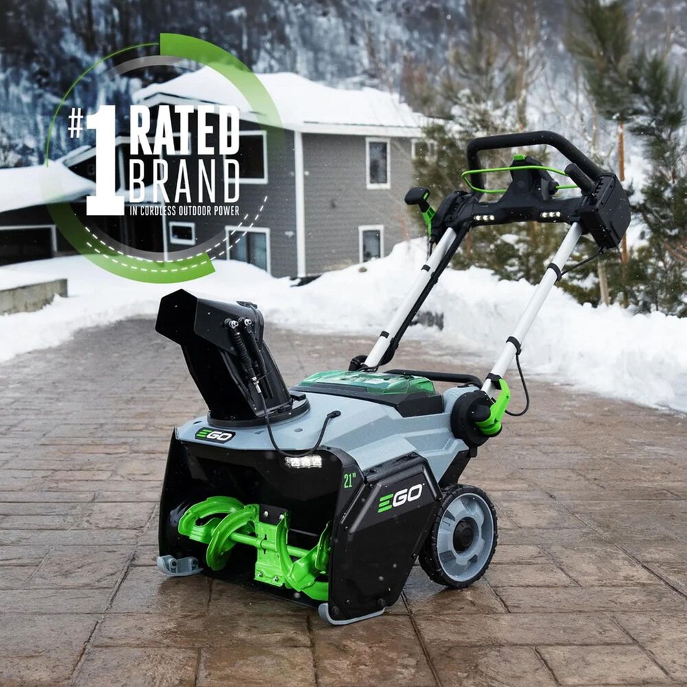 EGO Power+ Auger Propelled 21" Single-Stage Snow Blower, (2) 7.5Ah Batteries and Dual Port Charger Included, , large