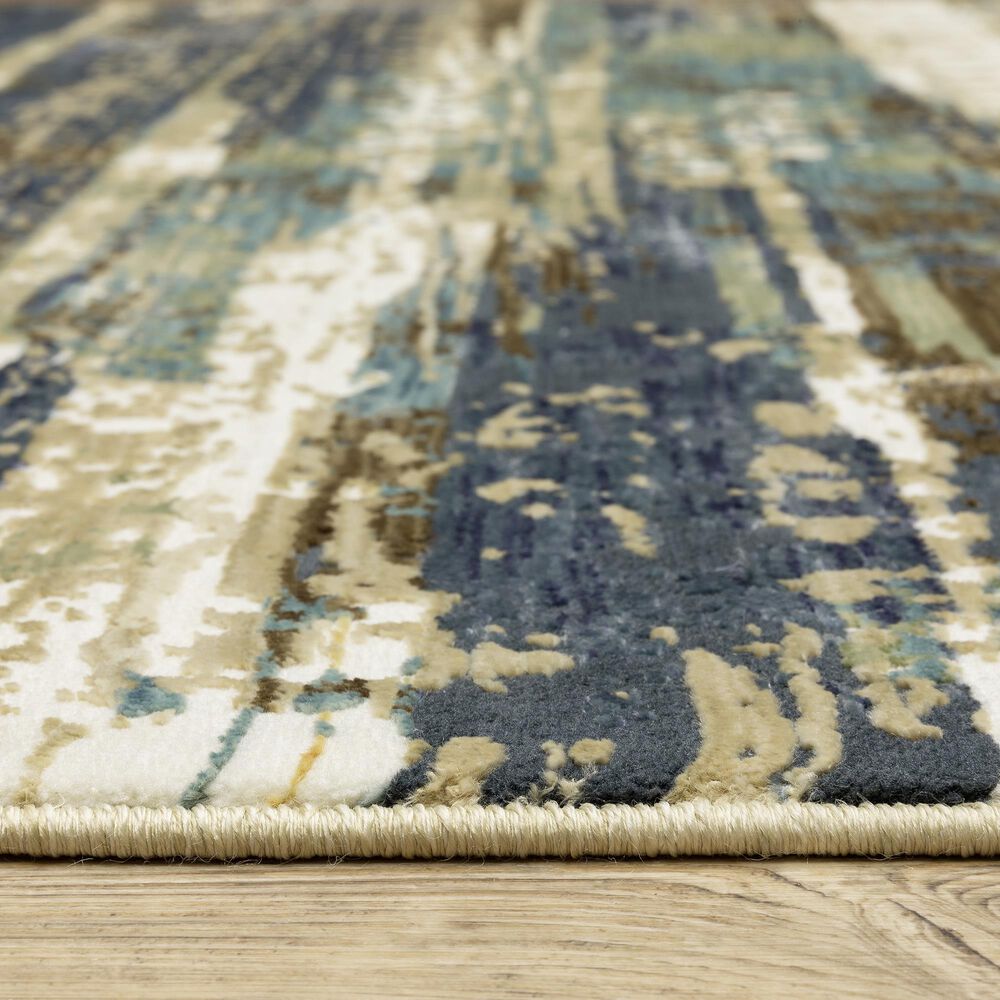Oriental Weavers Reed RE02A 9&#39;10&quot; x 12&#39;10&quot; Beige and Blue Area Rug, , large
