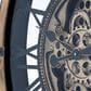 Yosemite Home Decor Iron Framed Gear Wall Clock in Black and Gold, , large