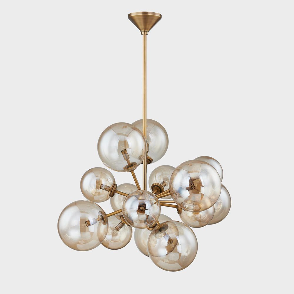 Troy Lighting Santee 14-Light Chandelier in Patina Brass, , large